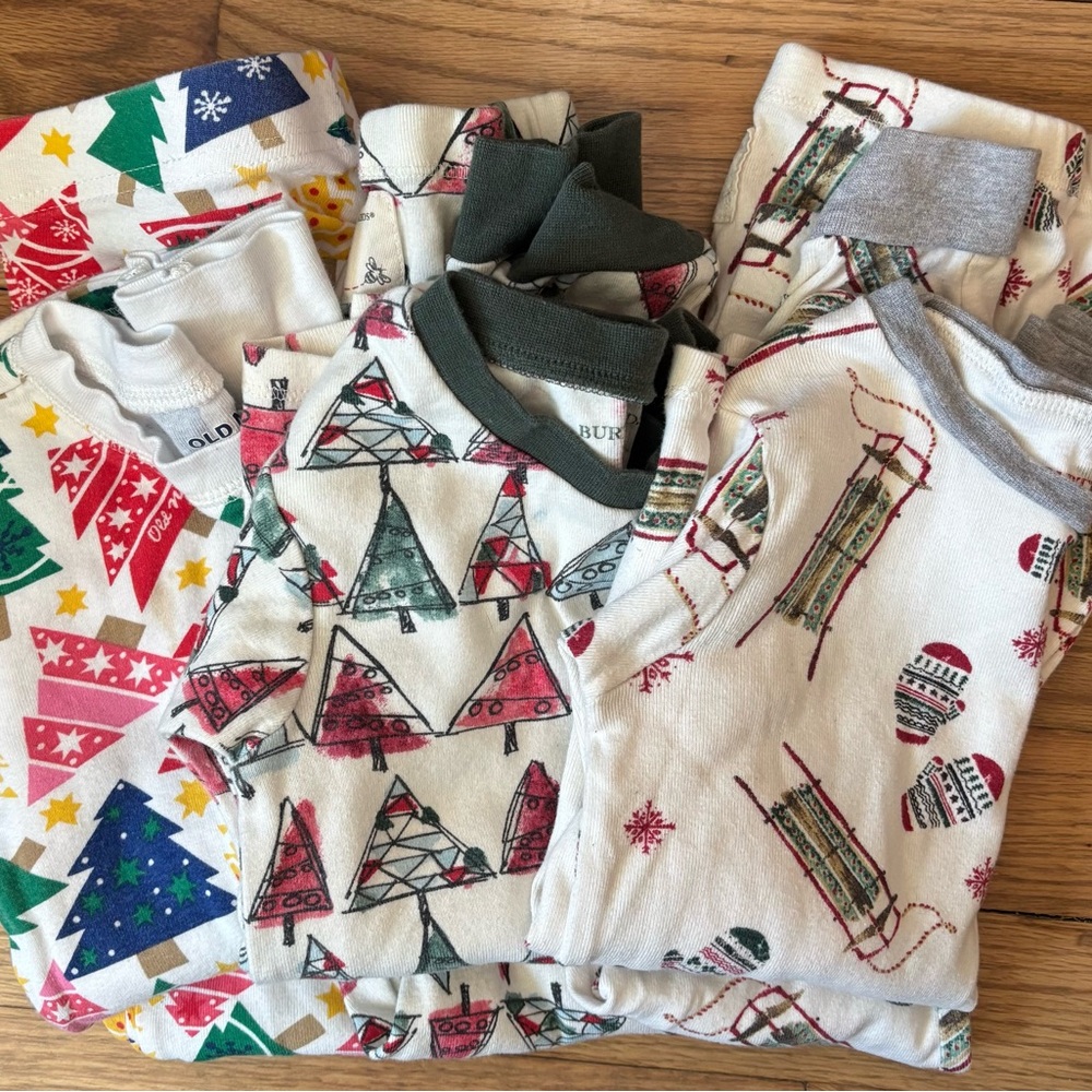 Festive Kids Pajamas Set - Multicolor- bundle